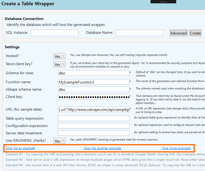 Example links.